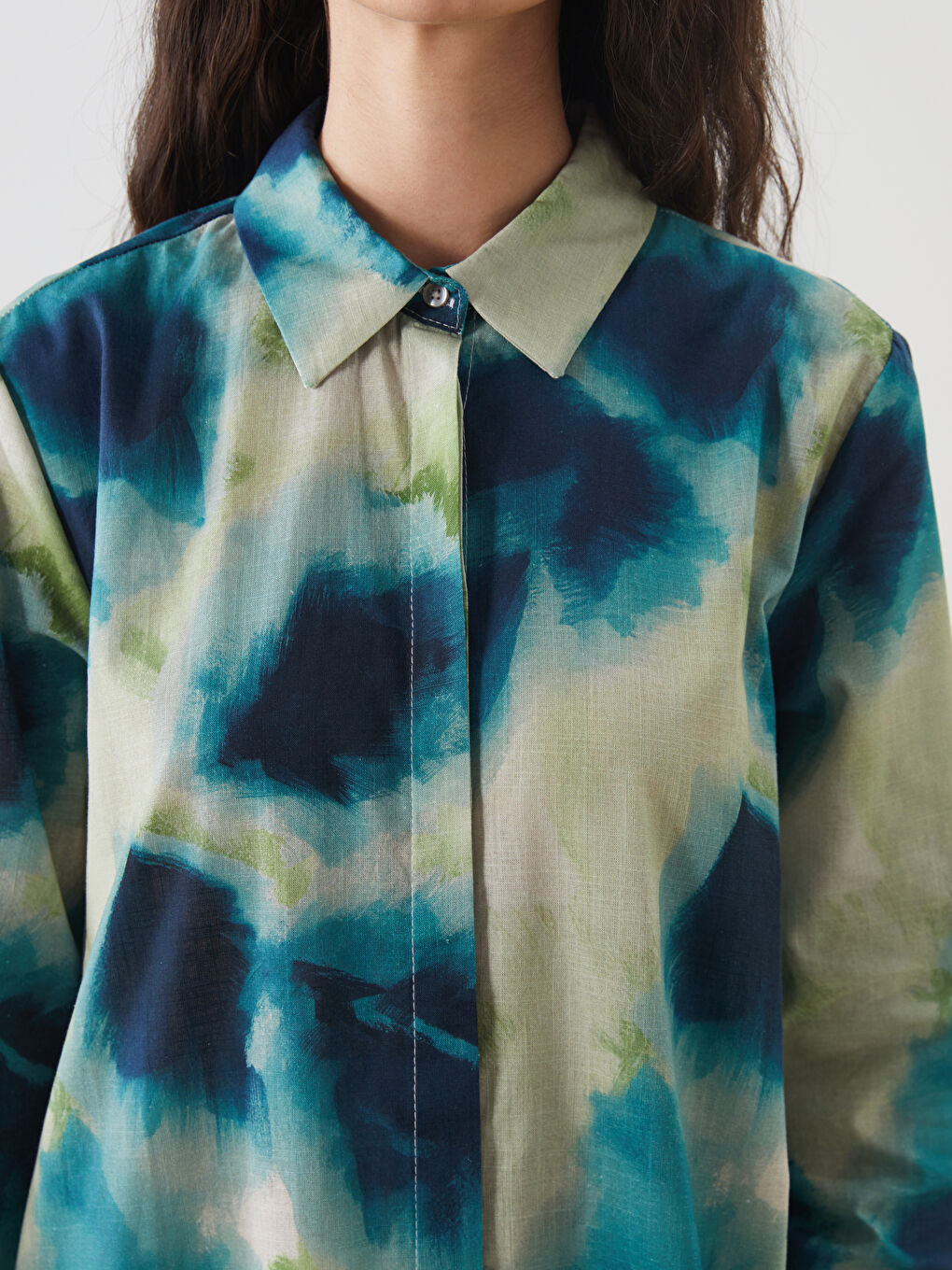 Patterned Women's Shirt Tunic-2