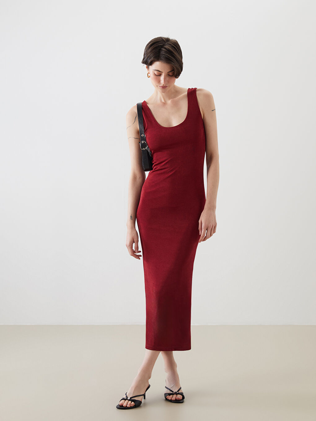LCW Vision Woman BORDEAUX Dress -S5MI17Z8-D5Z