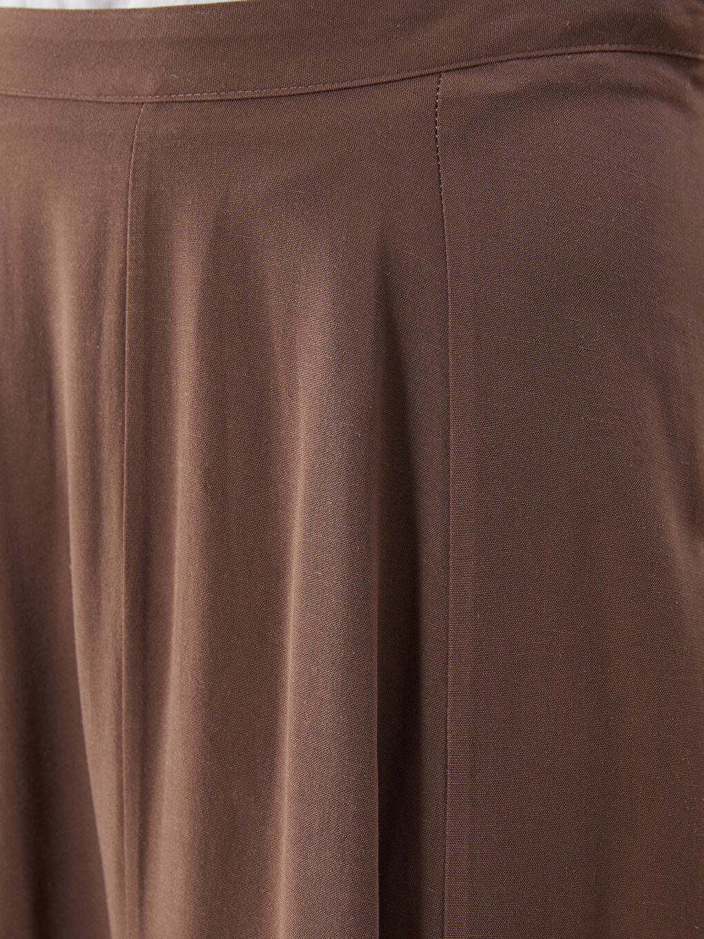 Zippered Linen Blend Pleated Skirt -S5MI19Z8-R3C