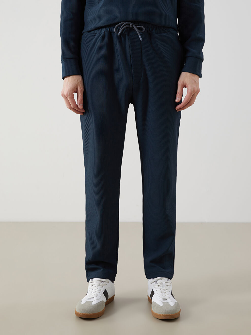 Petrol Standart Kalıp Erkek Eşofman Altı-1