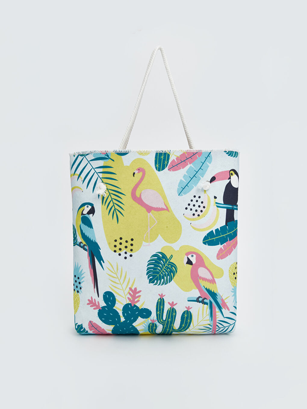 Karışık Hayvan Baskılı Kadın Plaj Çantası