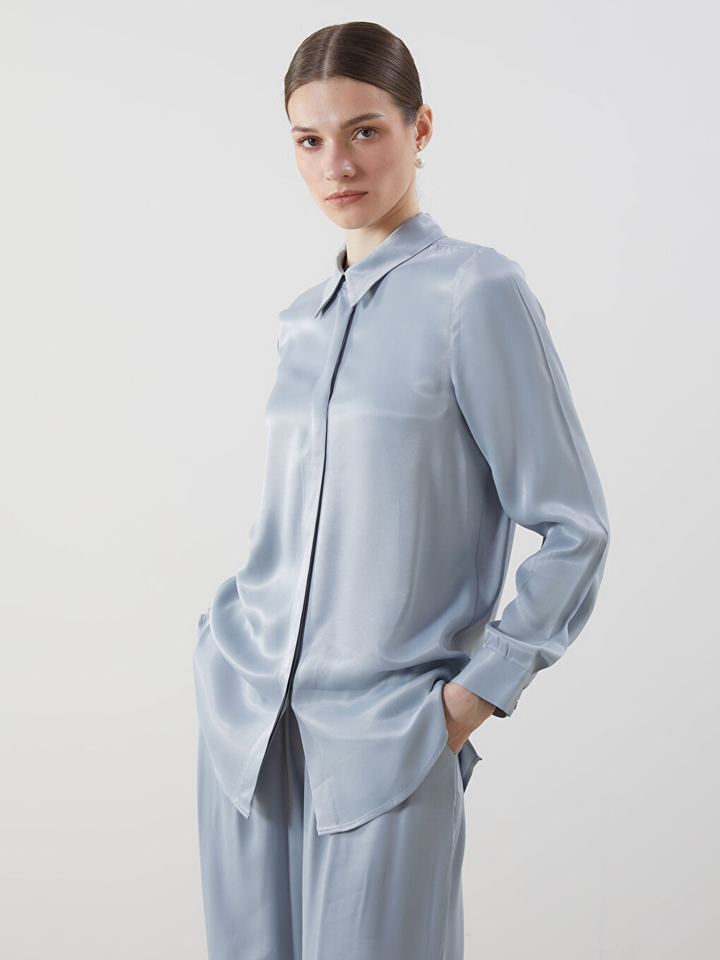 Woman BLUE Shirt Tunic -S5MI38Z8-DG7