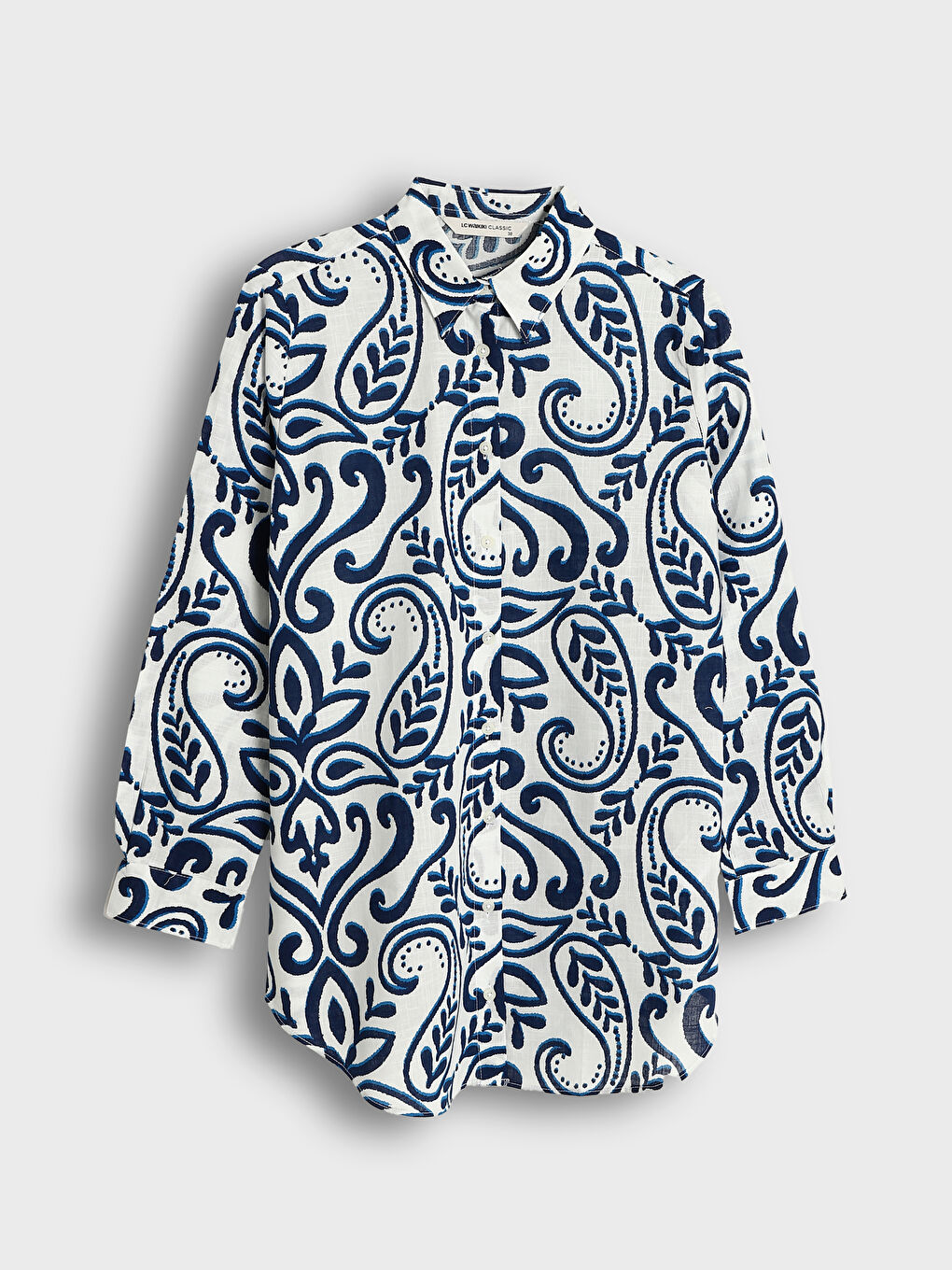 Patterned Long Sleeve Women's Shirt Tunic