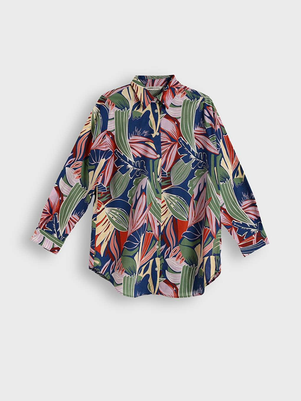 Patterned Long Sleeve Women's Shirt Tunic