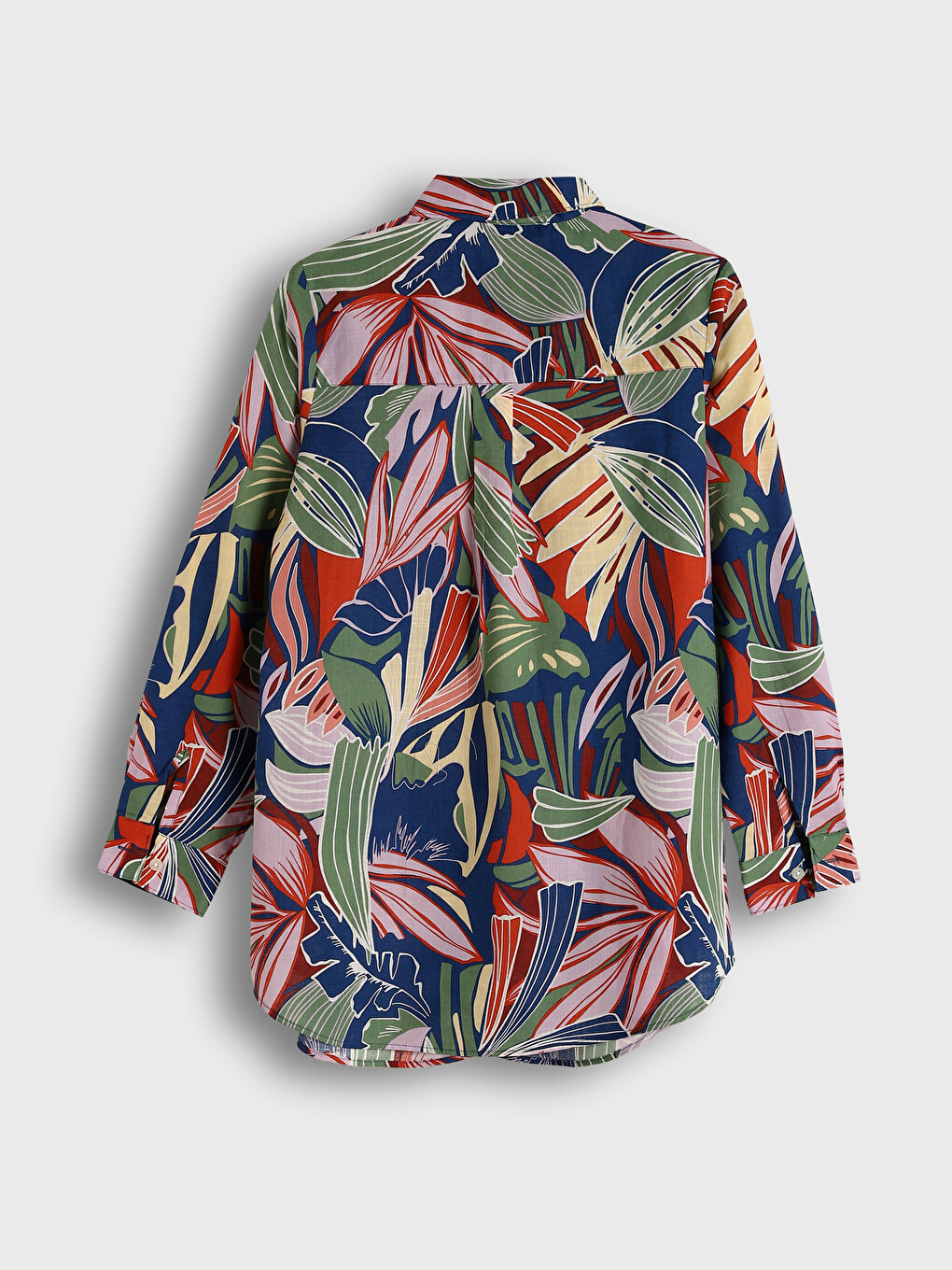 Patterned Long Sleeve Women's Shirt Tunic-1