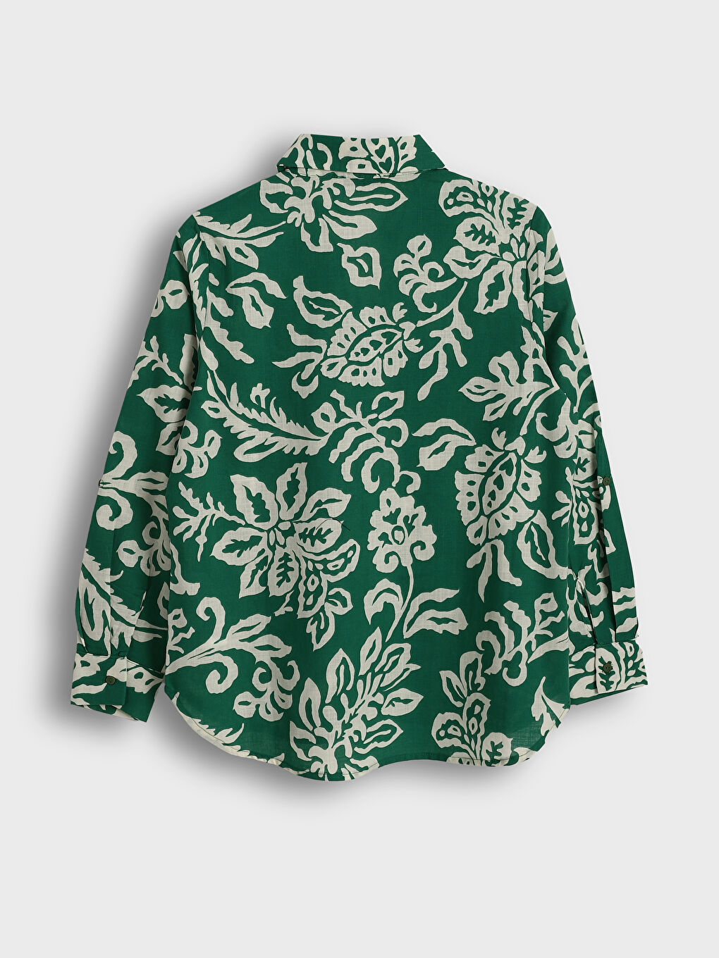 Patterned Poplin Women's Shirt-5