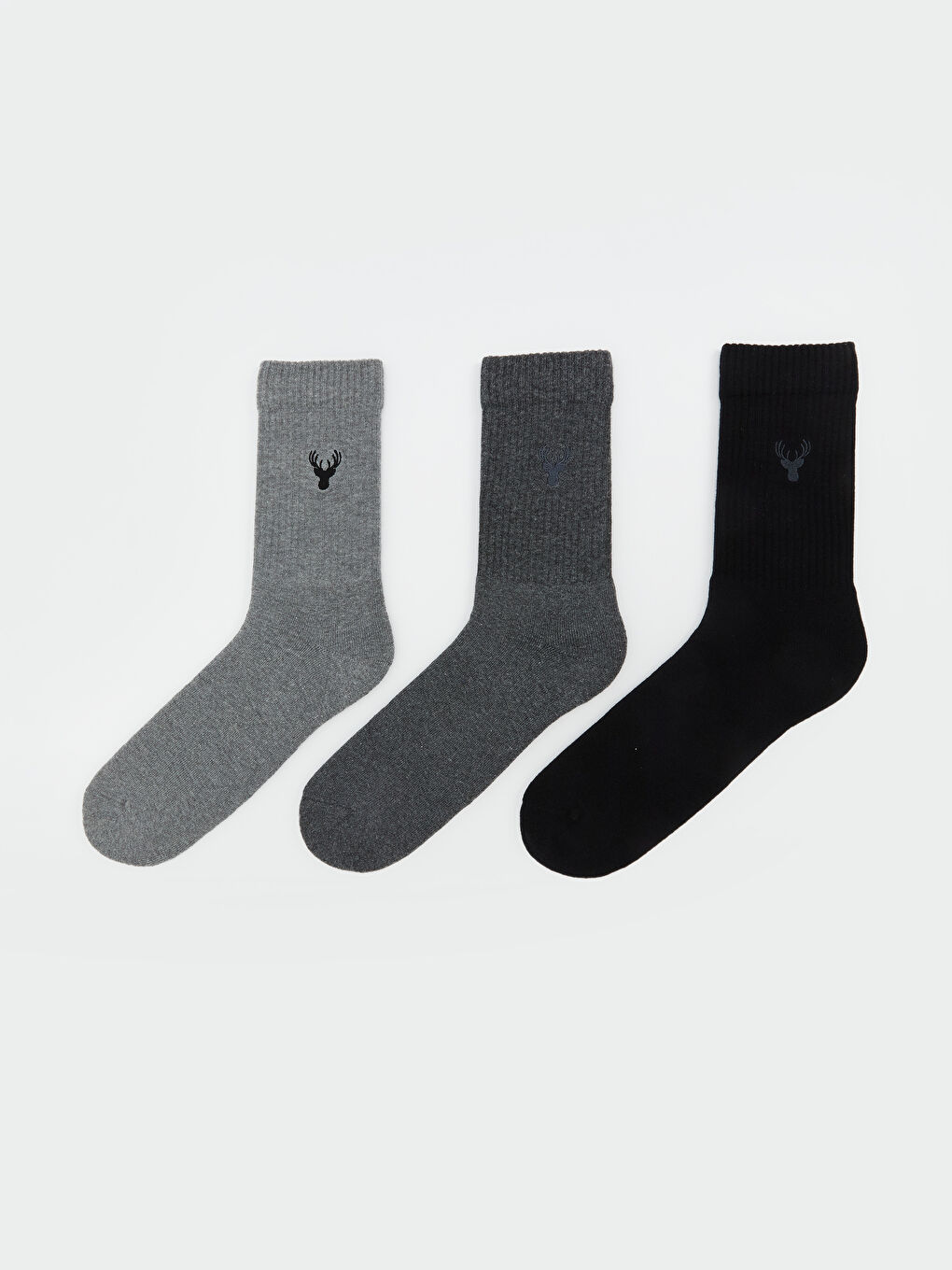 Embroidered Men's Ankle Socks 3-packs