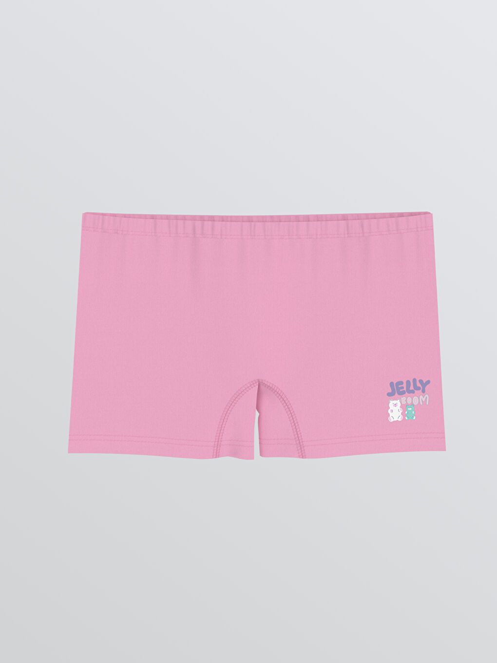 Pembe Beli Lastikli Baskılı Kız Çocuk Boxer