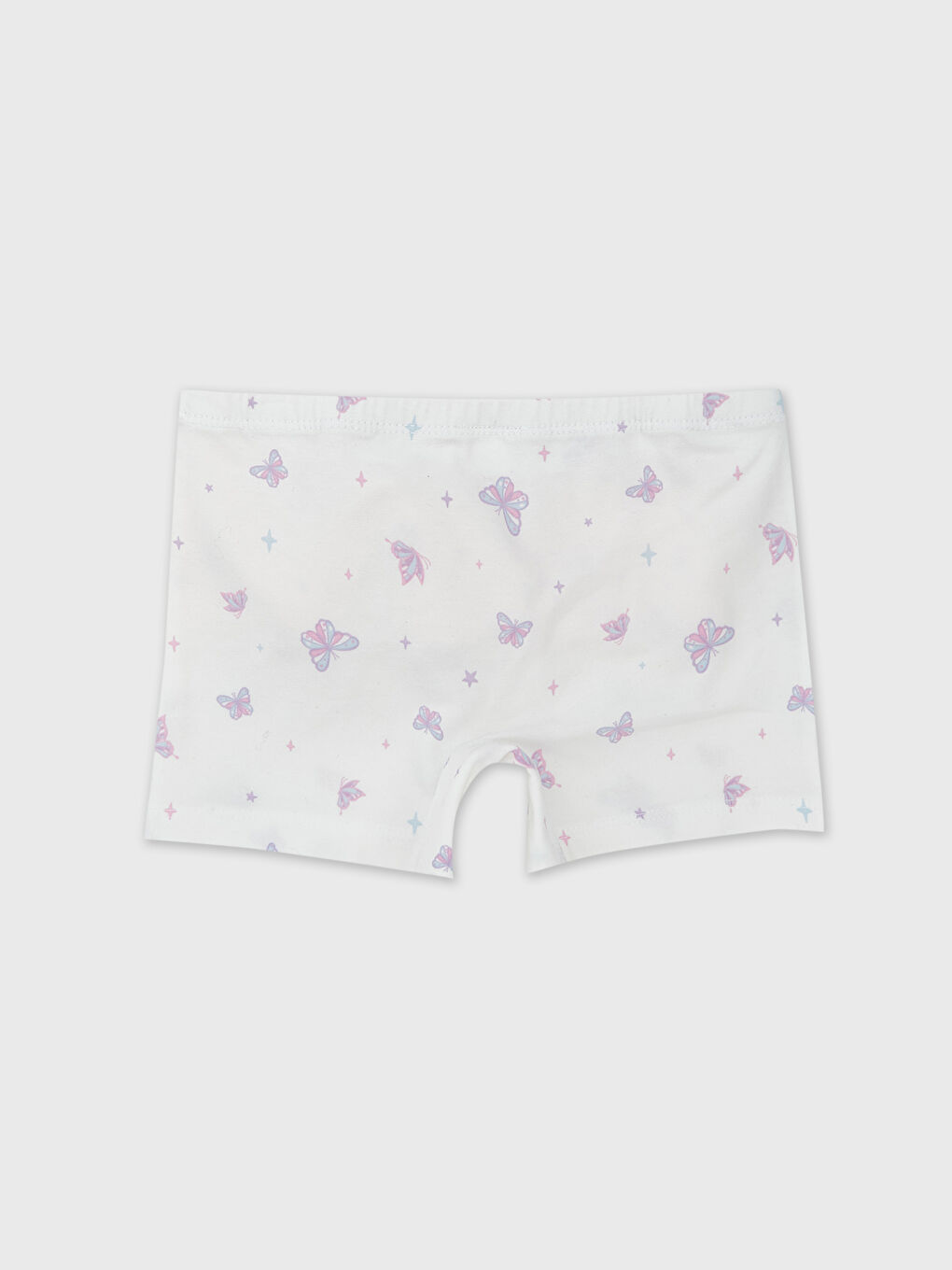Ekru Beli Lastikli Baskılı Kız Çocuk Boxer-1