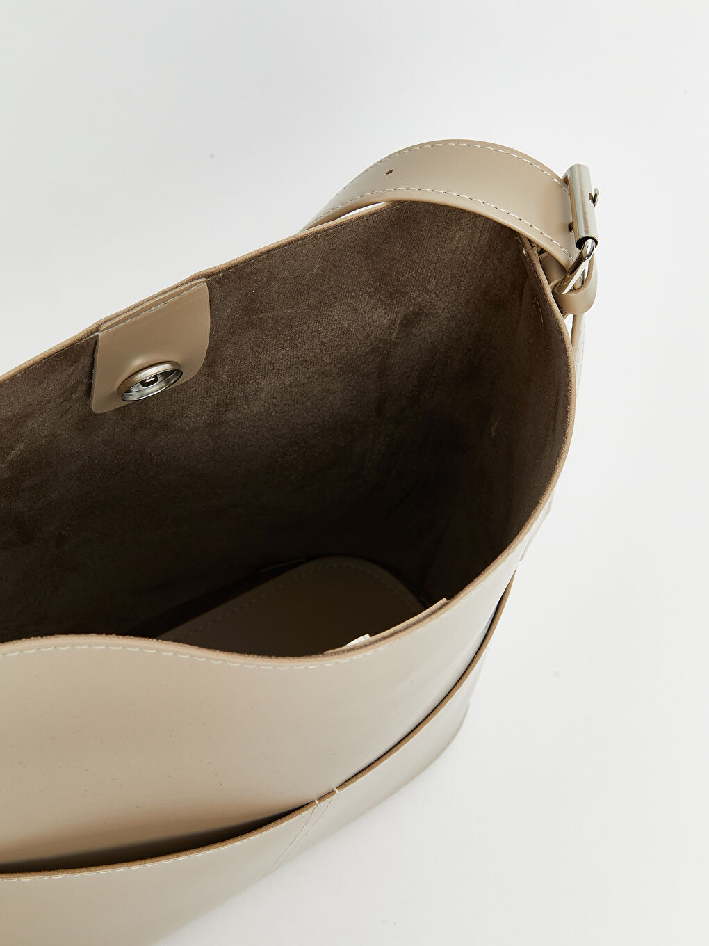 Bej Deri Görünümlü Kadın Çanta-2