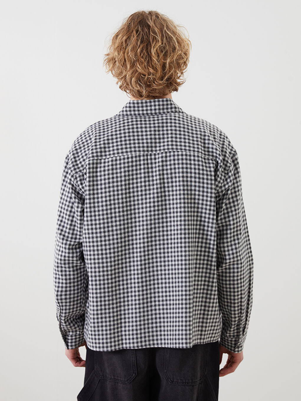 XSIDE Relaxed Fit Long Sleeve Plaid Men's Shirt -S5MJ32Z8-LKQ