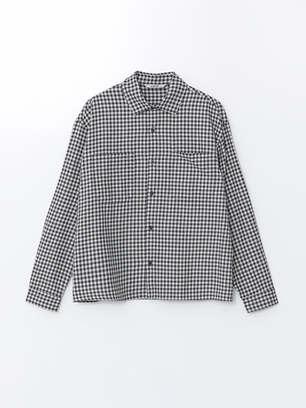 XSIDE Relaxed Fit Long Sleeve Plaid Men's Shirt -S5MJ32Z8-LKQ