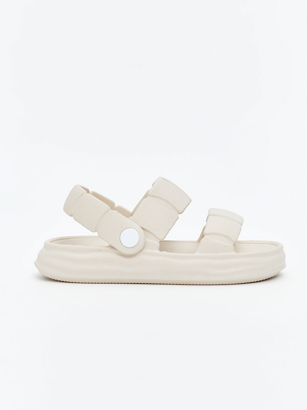 Bej Çift Bantlı Kız Çocuk Sandalet-1