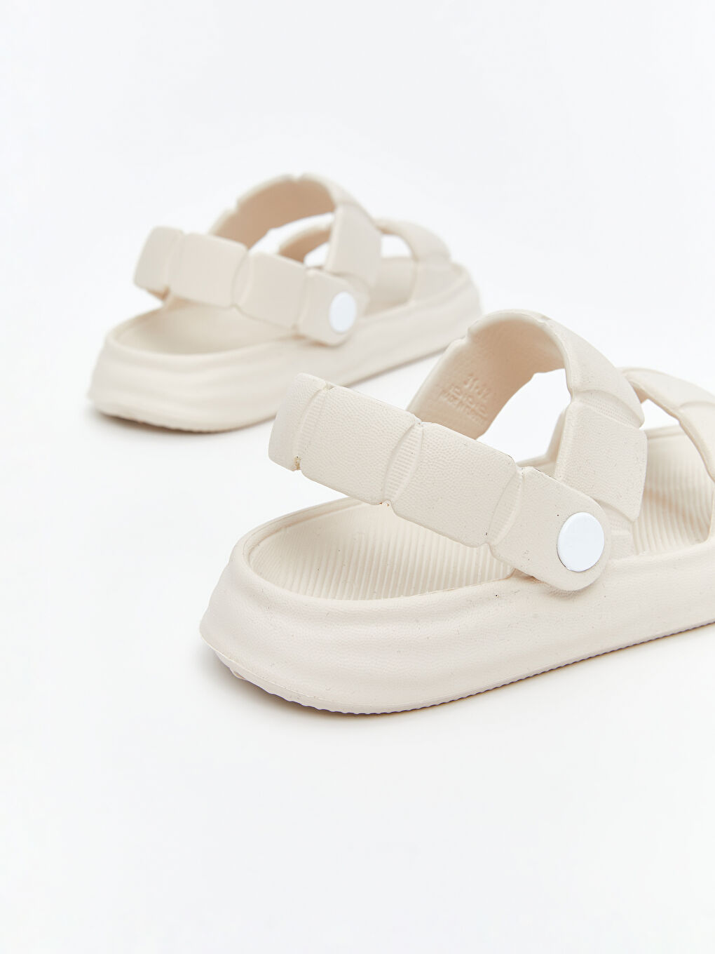 Bej Çift Bantlı Kız Çocuk Sandalet-4
