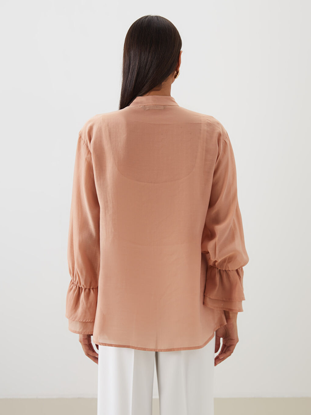 LCW Modest Woman BROWN Shirt Tunic -S5MJ65Z8-GXH
