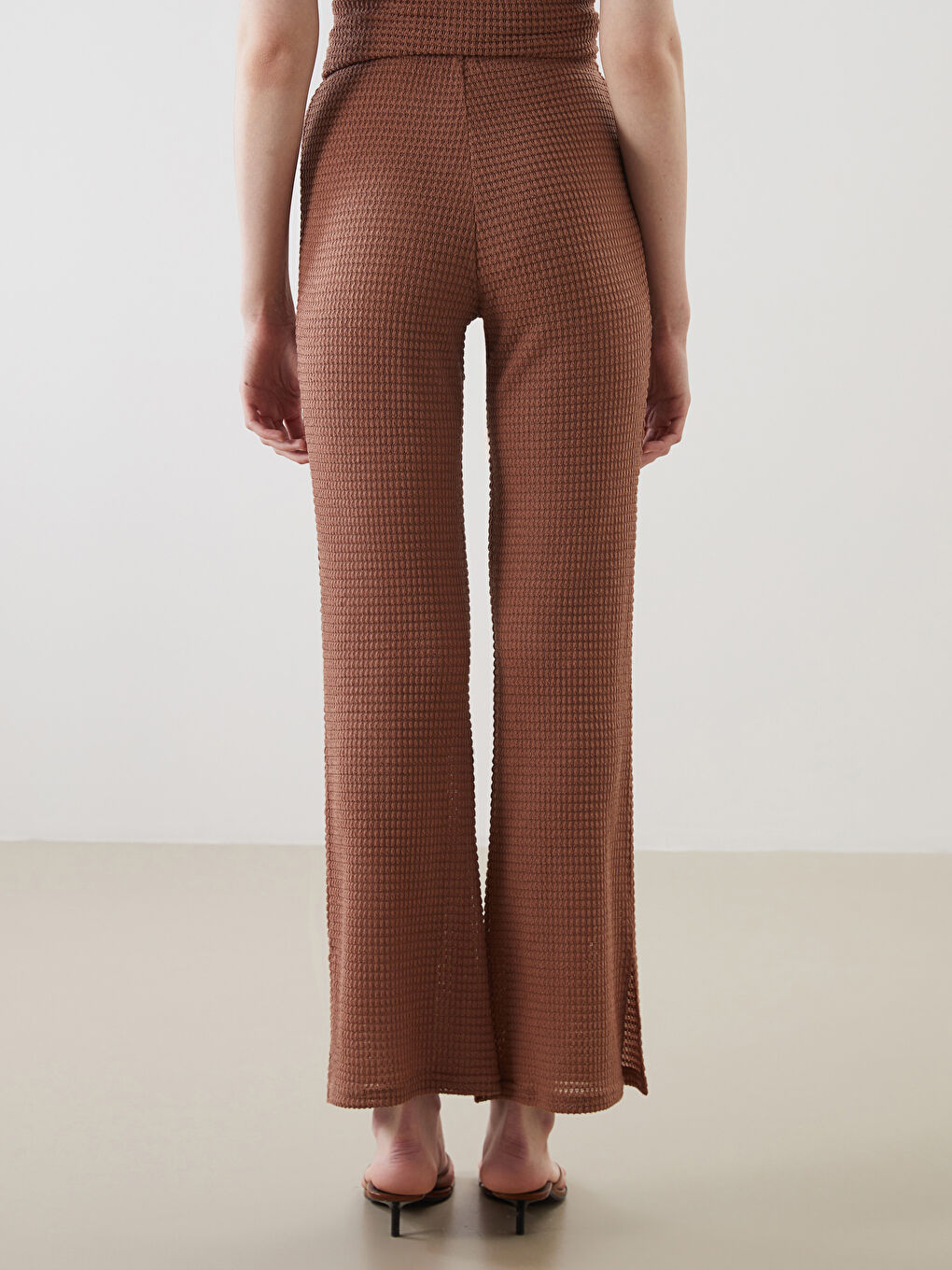 LC Waikiki Elasticated Waist Hole-Knitted Women's Trousers -S5MK30Z8-GE8