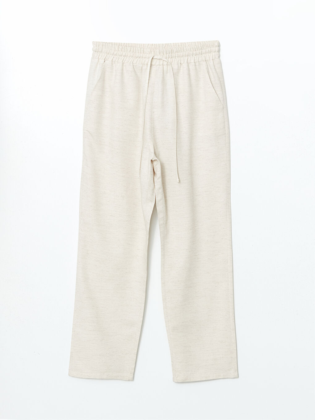 LCW Grace Ženske pantalone od mešavine lana sa elastičnim strukom -S5MK38Z8-G8H