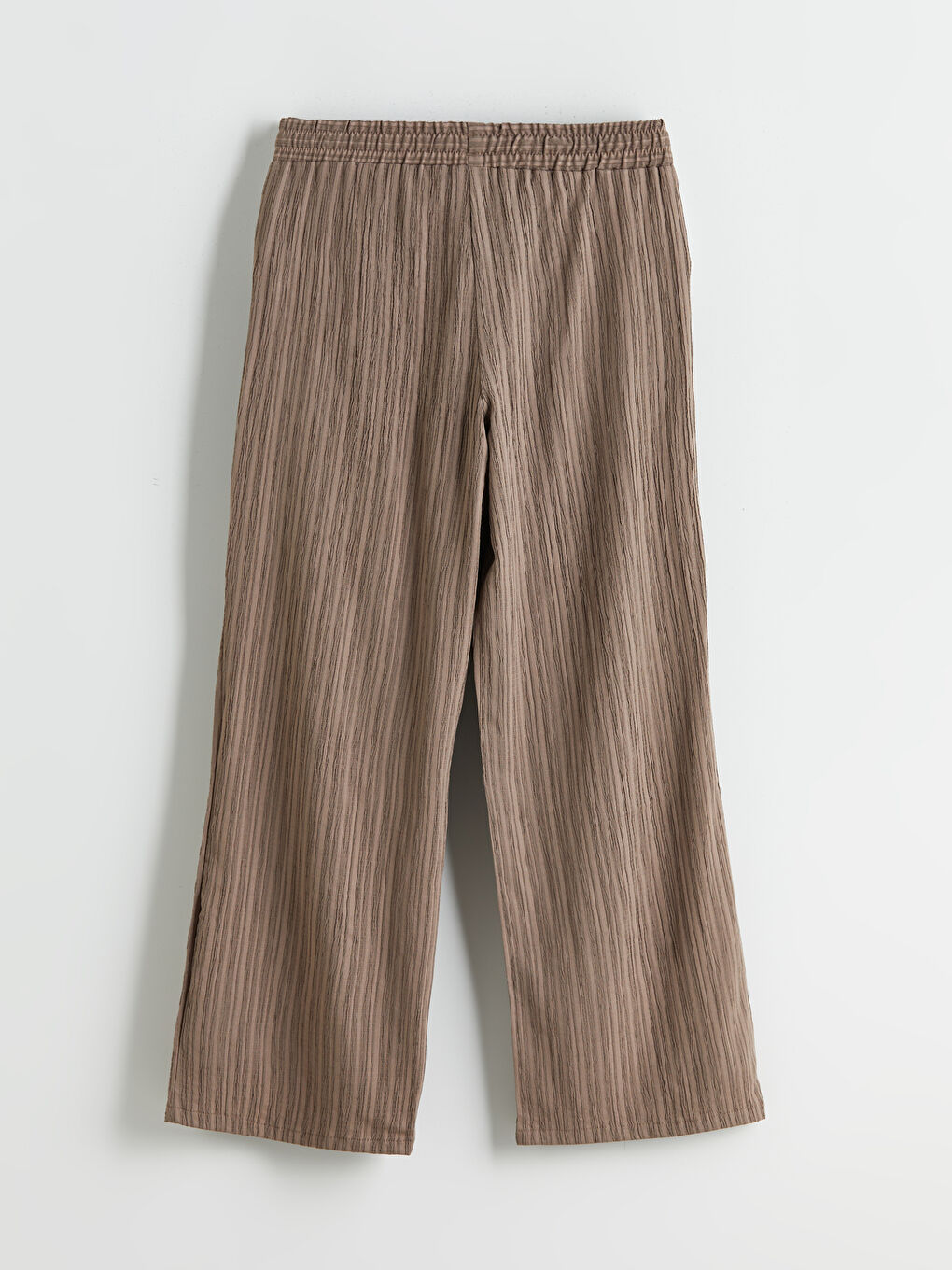 Elasticated Waist Textured Women's Trousers -S5MK41Z8-CUU