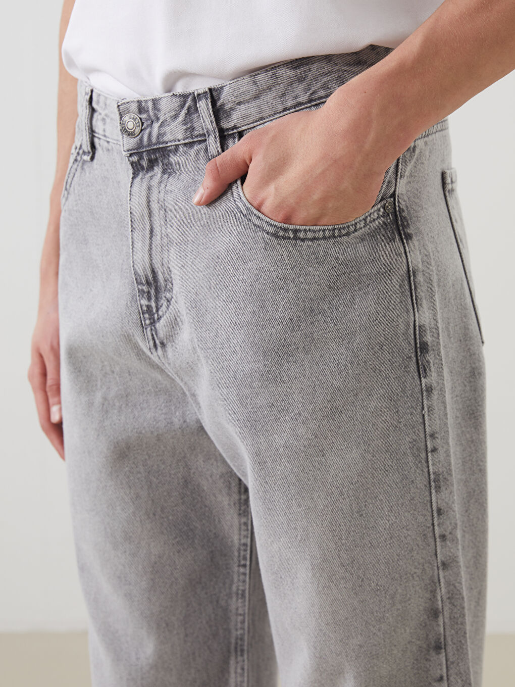 LCW Jeans Gri Baggy Fit Erkek Jean Pantolon - 2