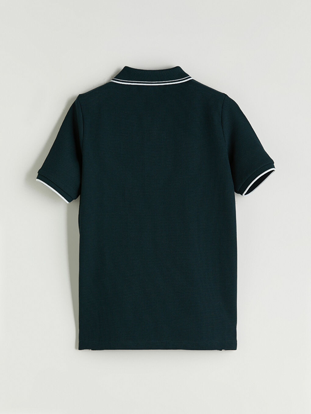 Yeşil Polo Yaka Dokulu Erkek Çocuk Tişört-2