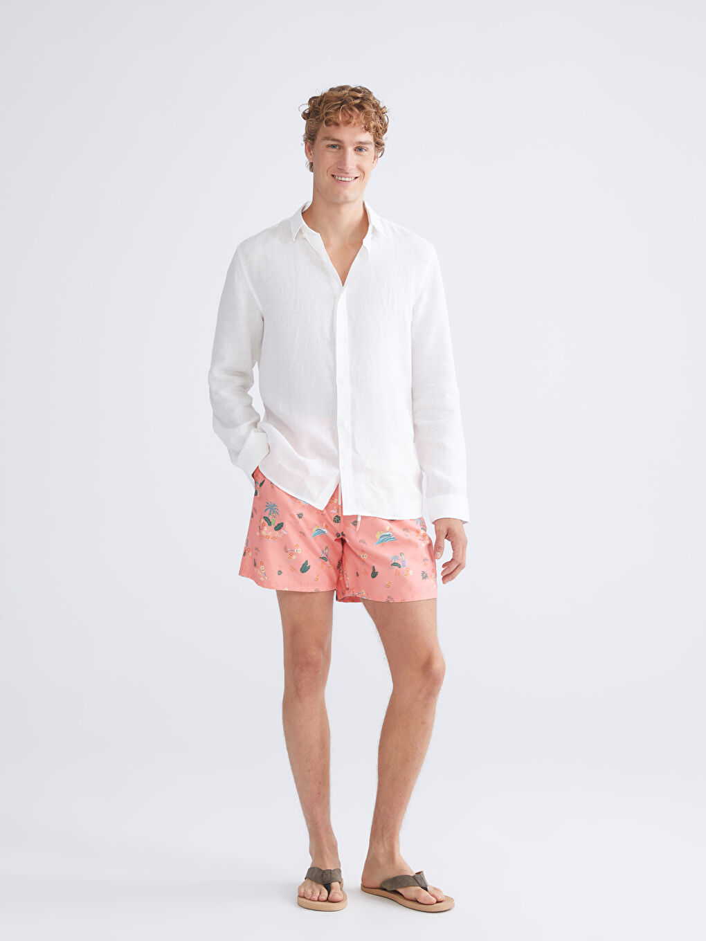 Short Patterned Men's Swimming Shorts
