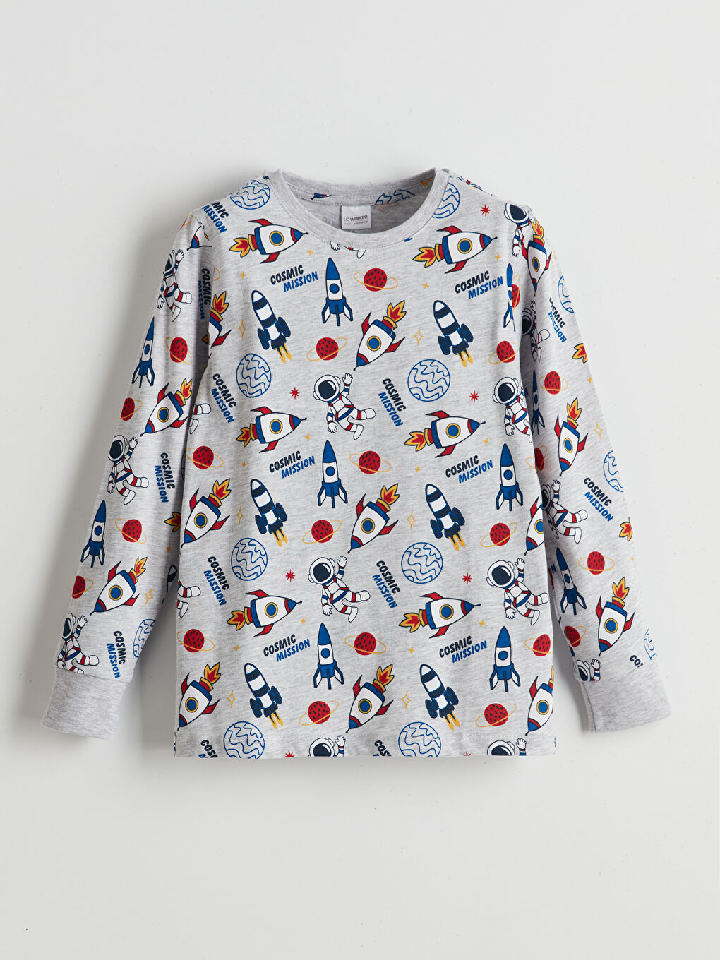 LCW Limited Gri Bisiklet Yaka Erkek Çocuk Pijama Takımı - 1
