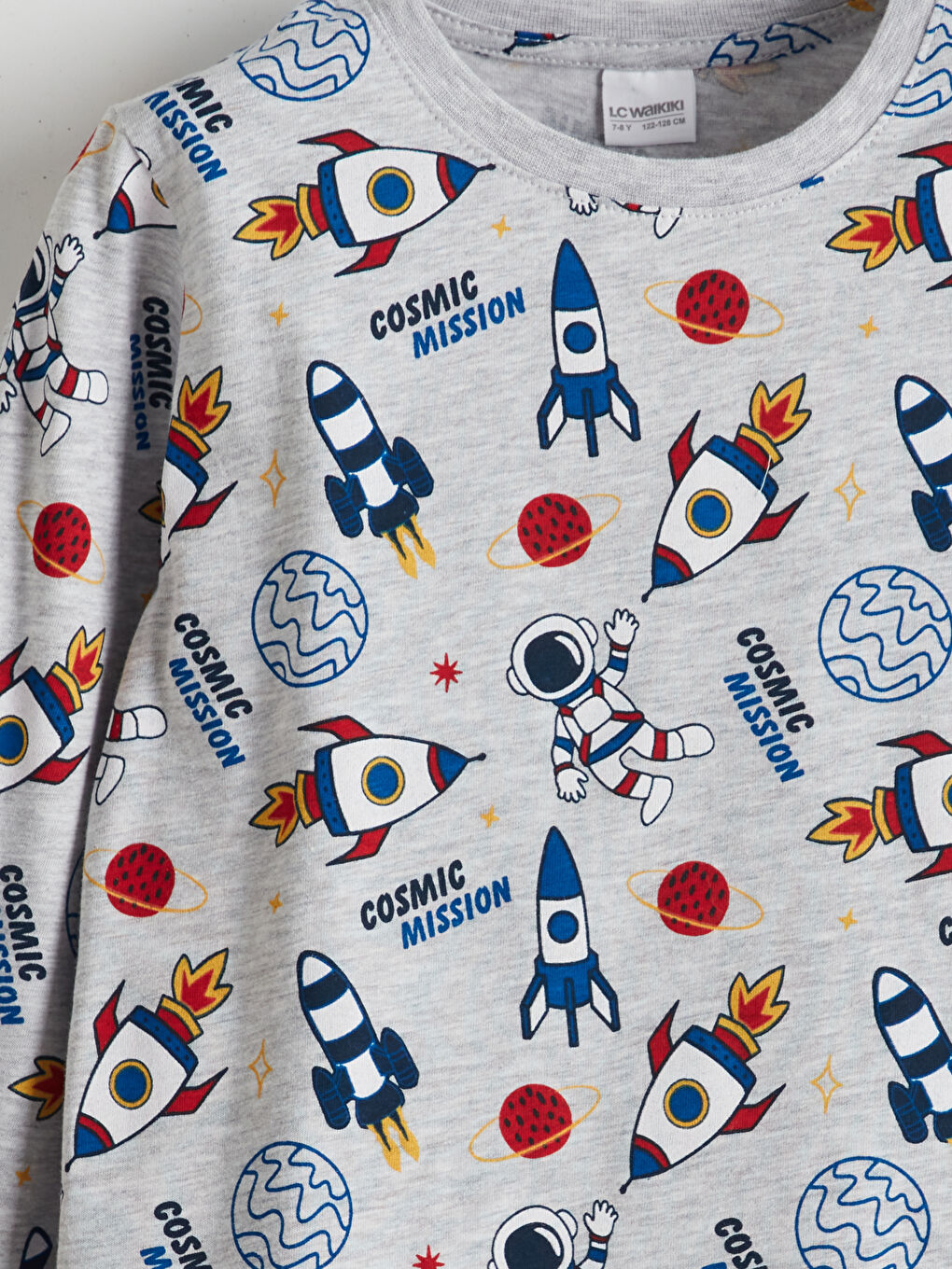 LCW Limited Gri Bisiklet Yaka Erkek Çocuk Pijama Takımı - 5