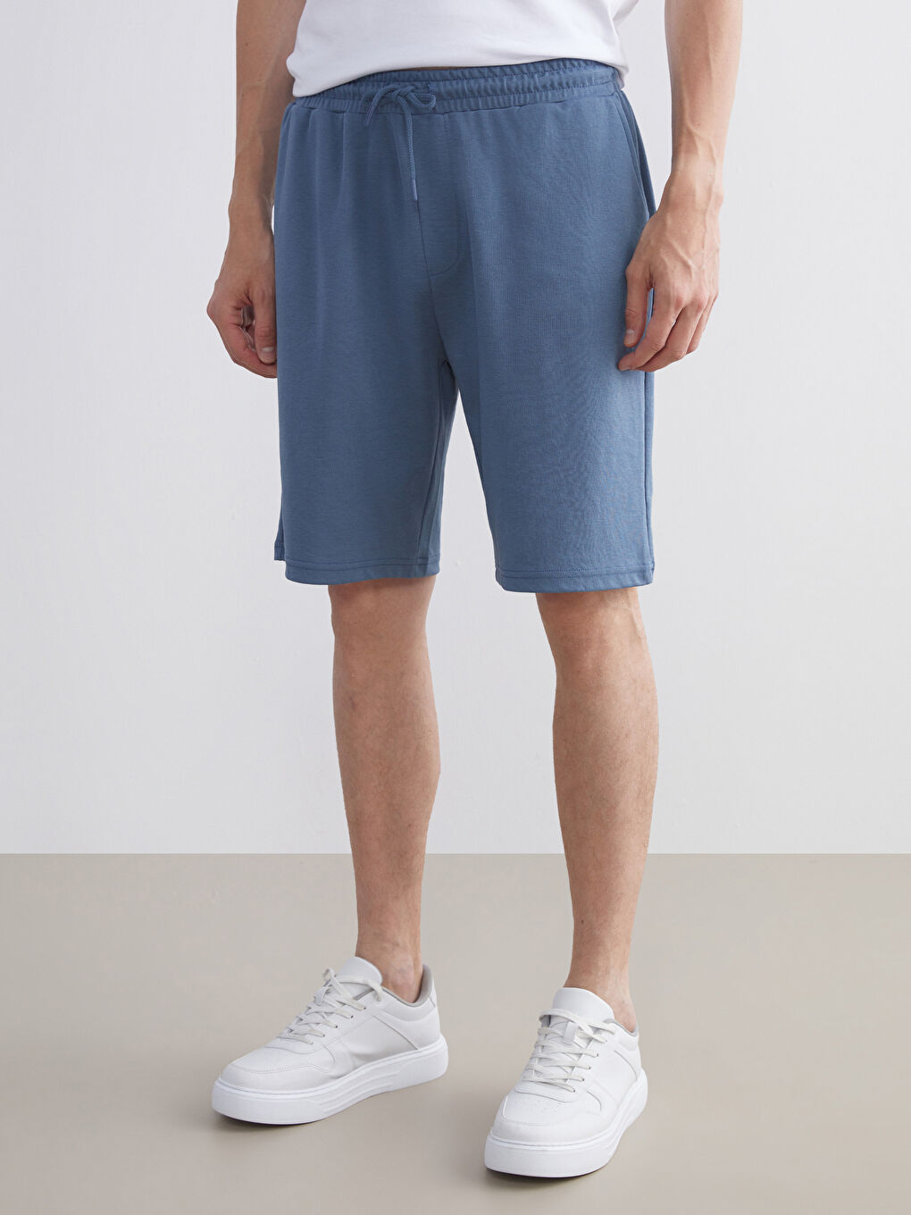 İndigo Standart Kalıp Erkek Pijama Alt Şort-1