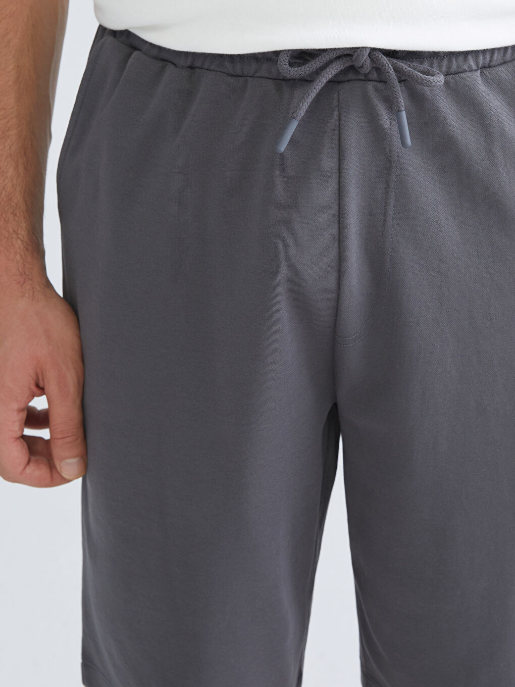 Gri Standart Kalıp Erkek Pijama Alt Şort-2