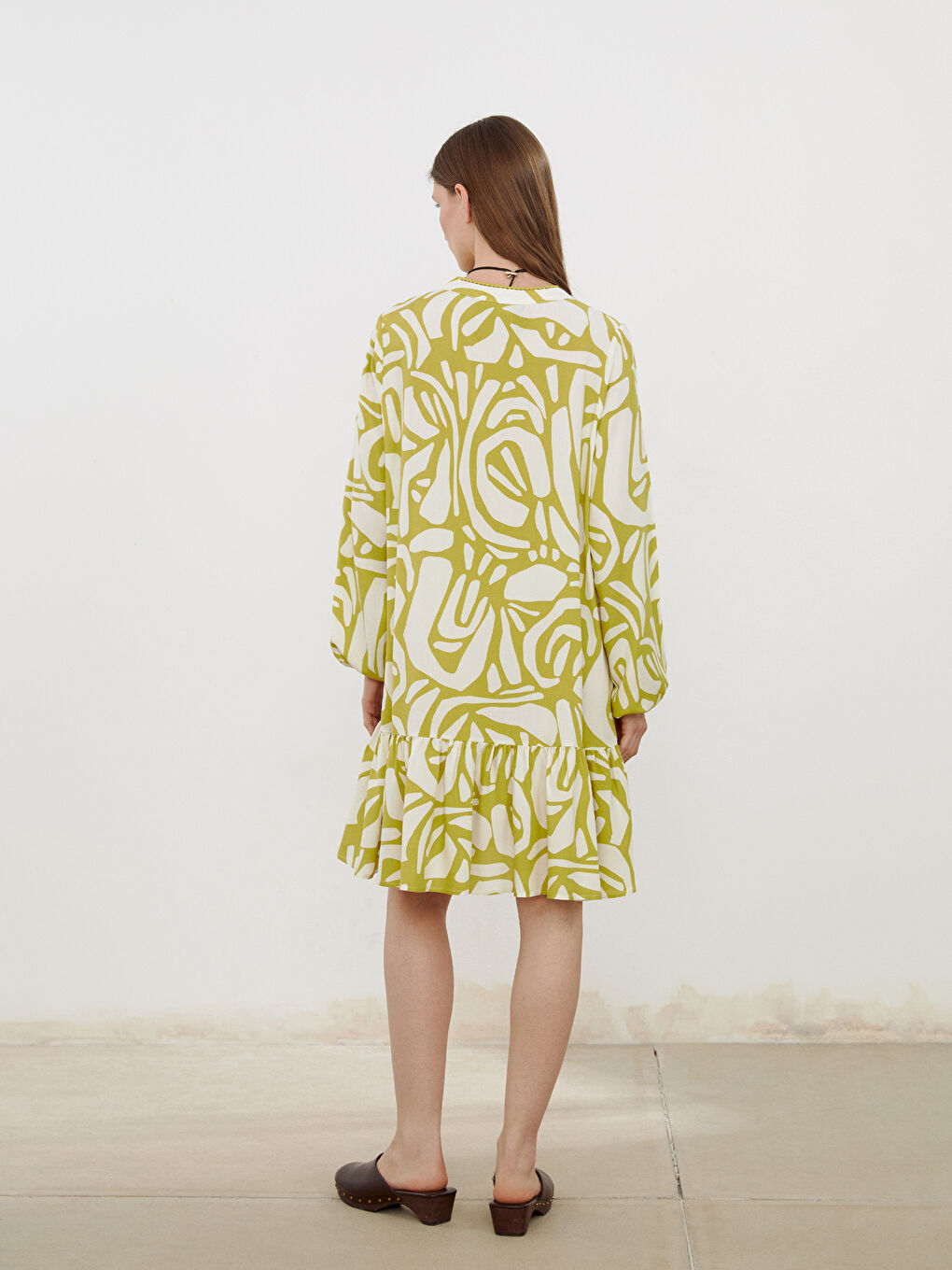Woman GREEN Shirt Dress -S5ML64Z8-LRR