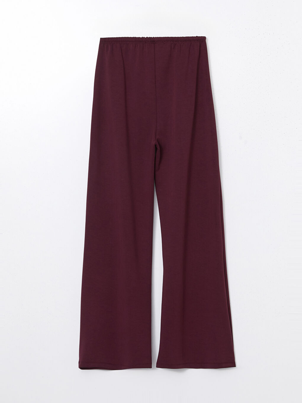 Bordo Beli Lastikli Kadın Eşofman Altı-5