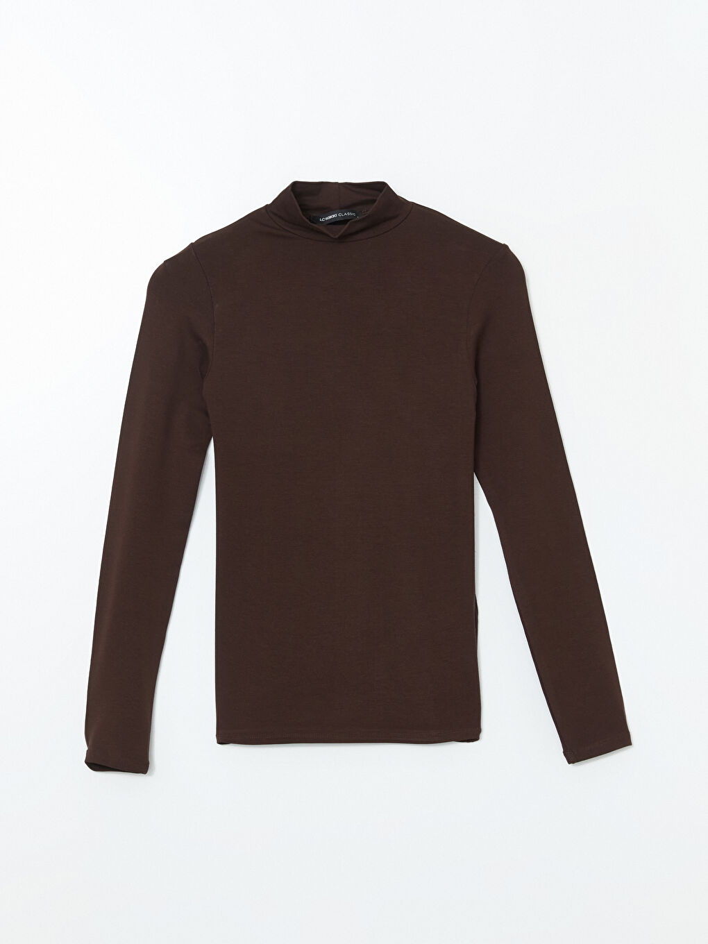 Kahverengi Dik Yaka Kadın Body-4