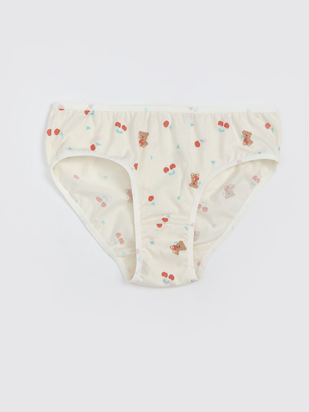 Ekru Baskılı Kız Çocuk Külot