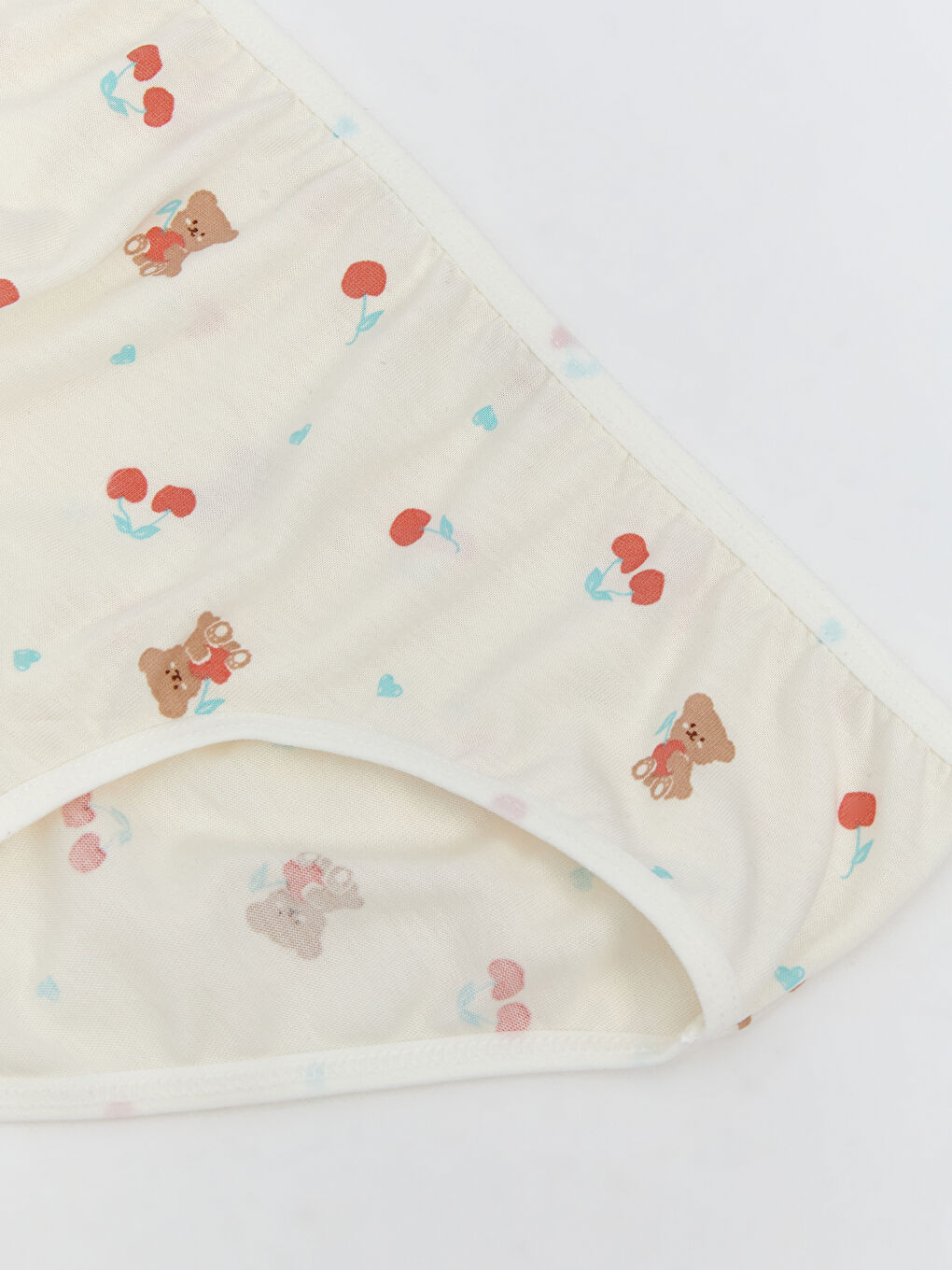 Ekru Baskılı Kız Çocuk Külot-1