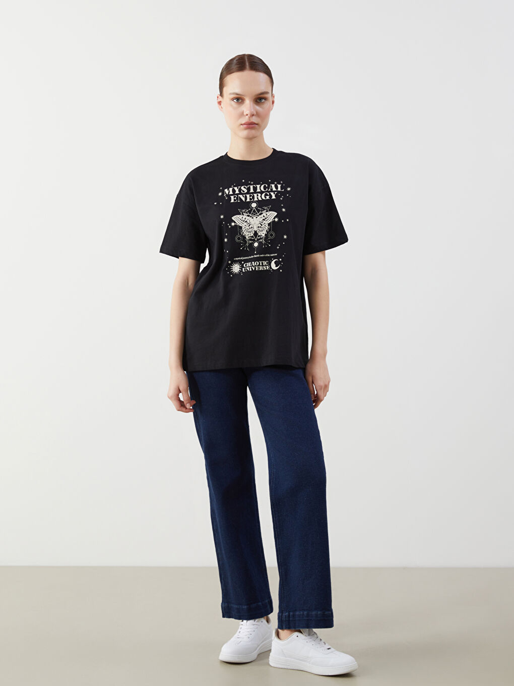 Crew Neck Printed Women's T-shirt -S5MM87Z8-CVL