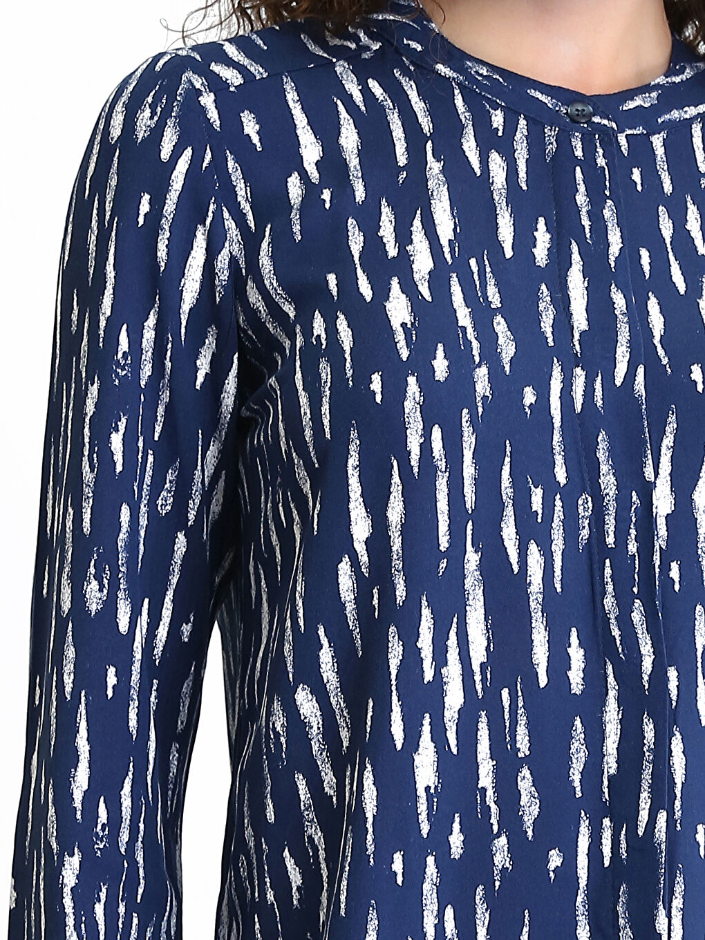Crew Neck Patterned Women's Shirt Tunic-2