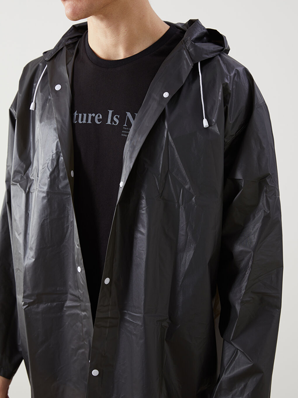 Karışık Kapüşonlu Yağmurluk-1