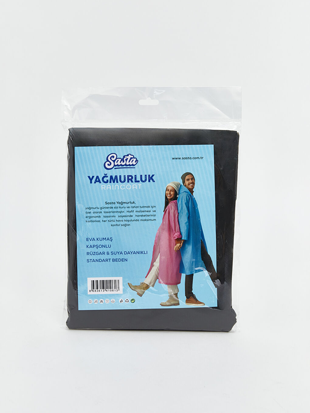 Karışık Kapüşonlu Yağmurluk-3