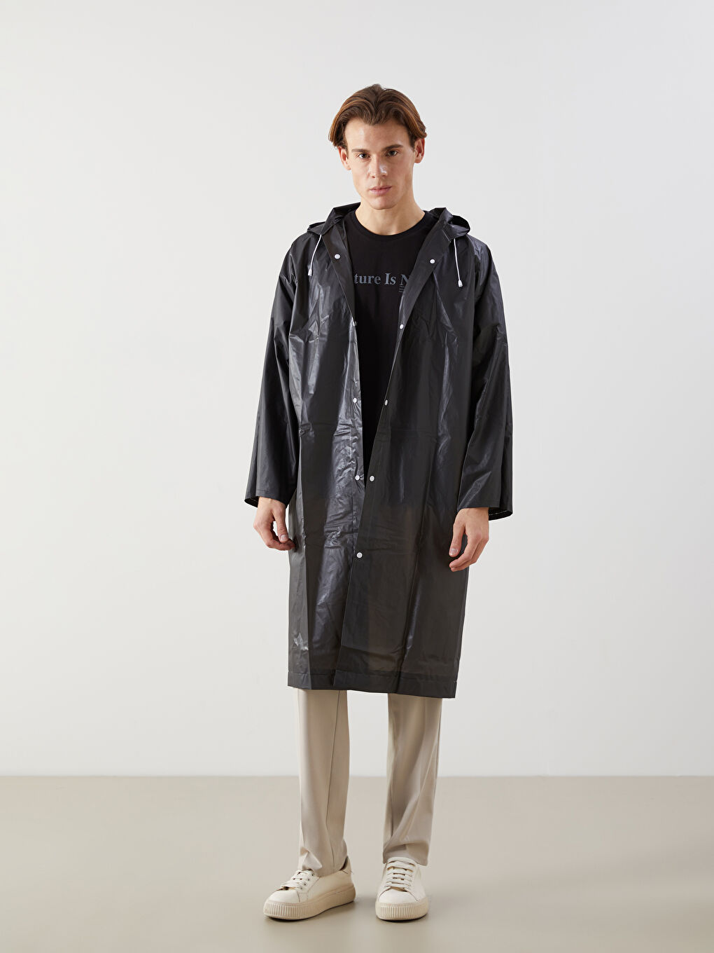 Karışık Kapüşonlu Yağmurluk
