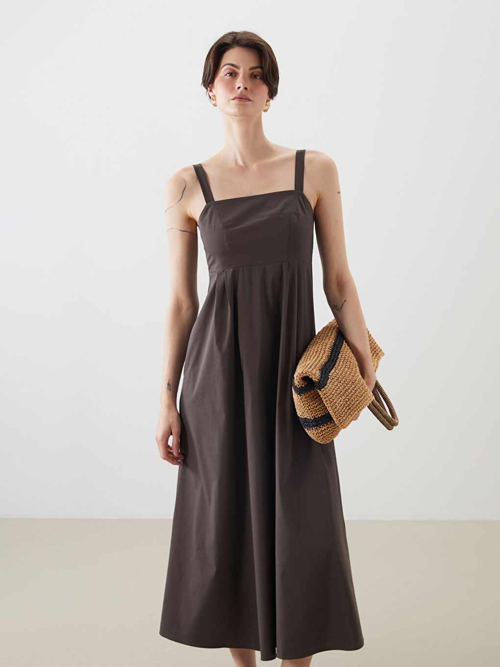 Woman BROWN Dress -S5MM93Z8-HDS