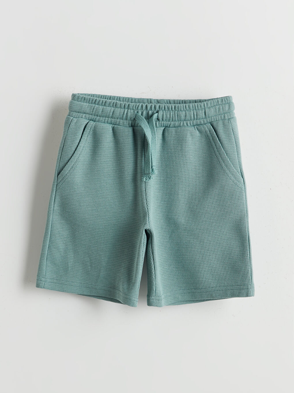 Yeşil Beli Lastikli Erkek Çocuk Şort