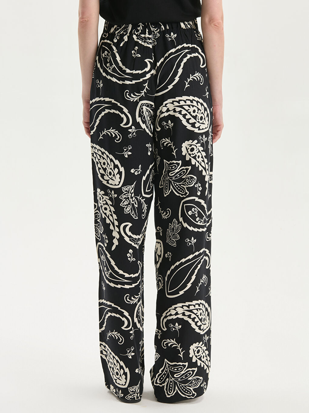 Elasticated Waist Floral Women's Trousers -S5MN31Z8-LQJ