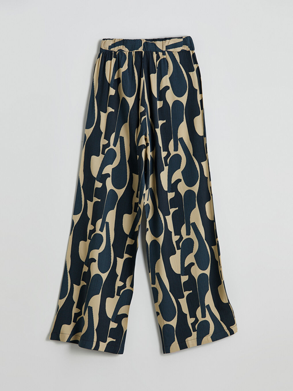Elasticated Waist Patterned Women's Trousers -S5MN31Z8-LRA