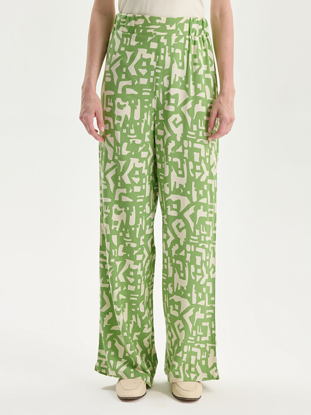 Elasticated Waist Floral Women's Trousers -S5MN31Z8-LRQ