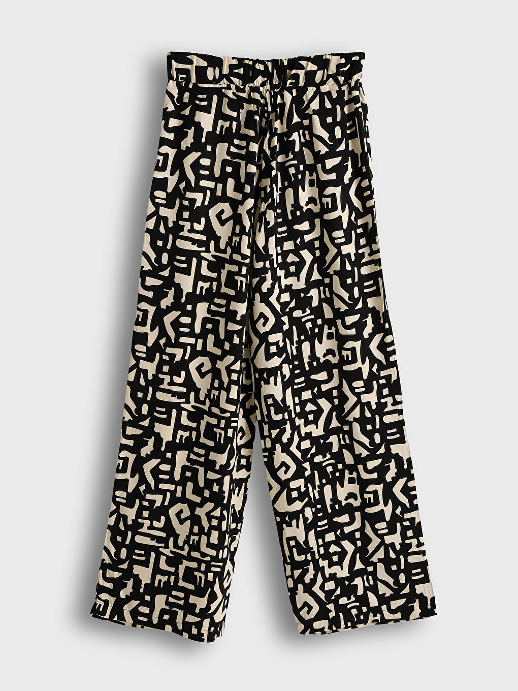 Elasticated Waist Patterned Women's Trousers -S5MN31Z8-SW8