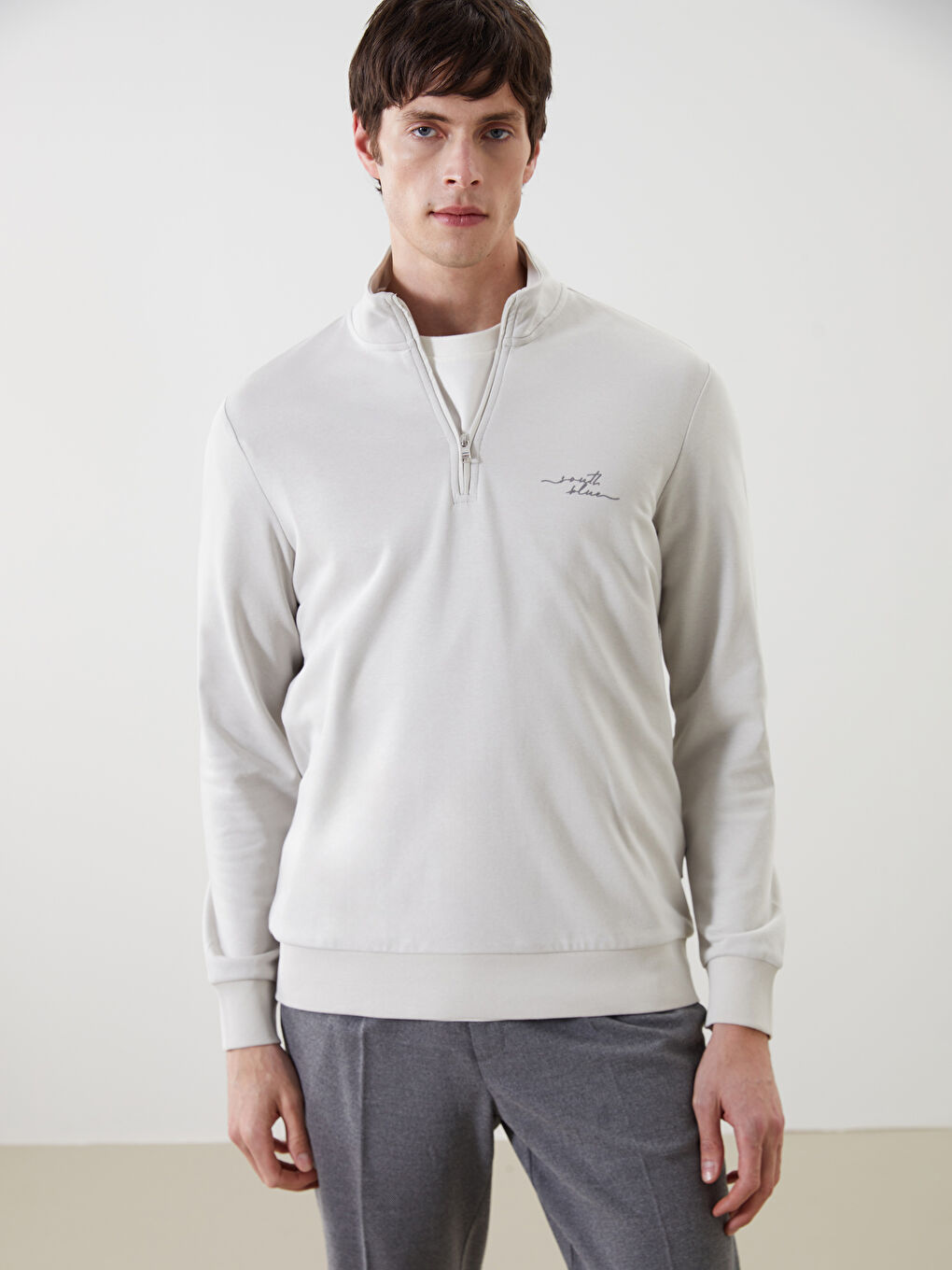 Turtle Neck Long Sleeve Men's Sweatshirt -S5MN42Z8-J0B