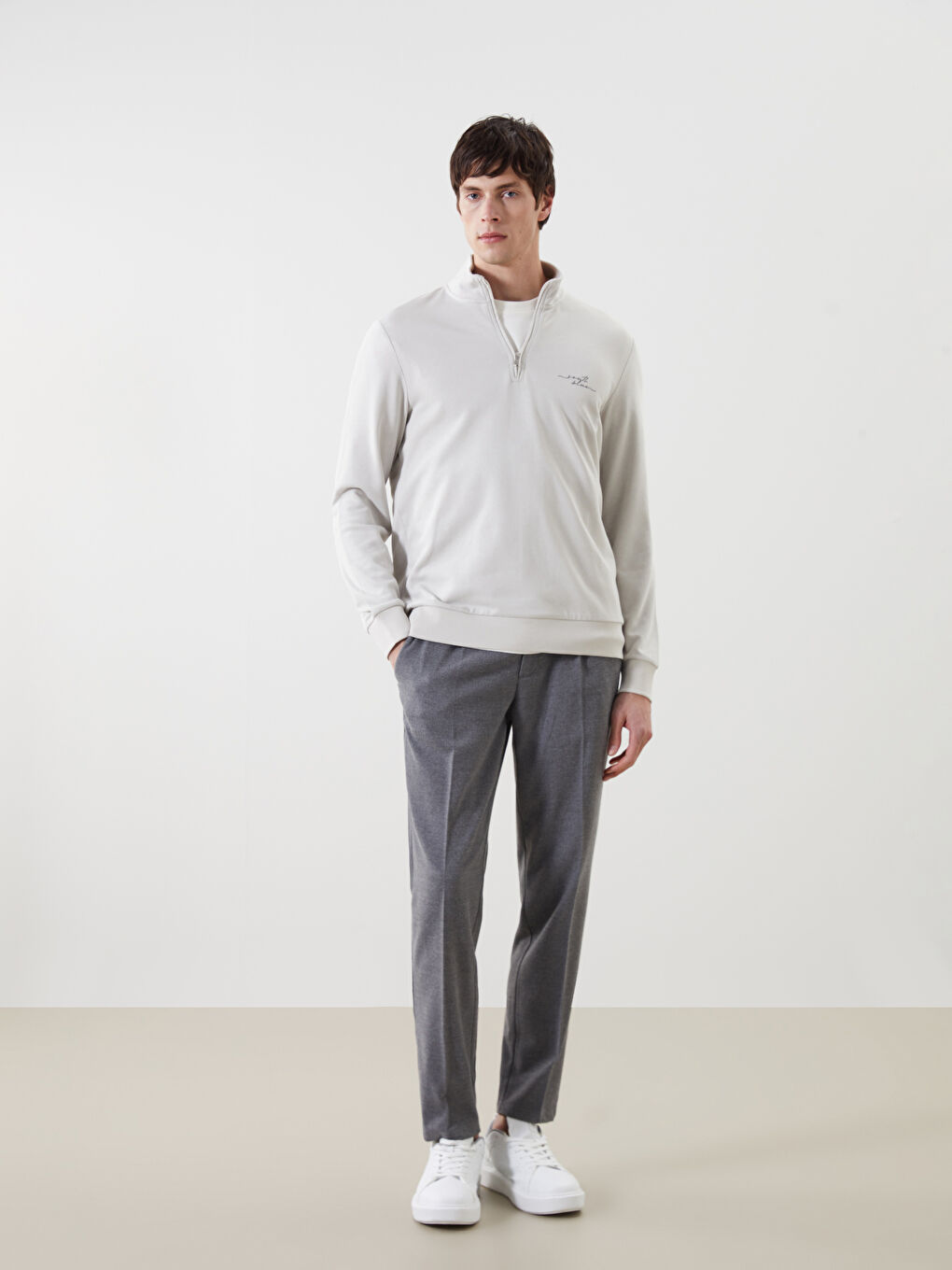 Turtle Neck Long Sleeve Men's Sweatshirt -S5MN42Z8-J0B