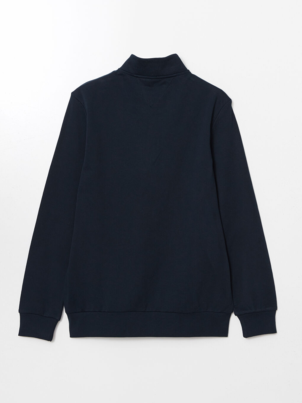 Lacivert Dik Yaka Erkek Sweatshirt-5