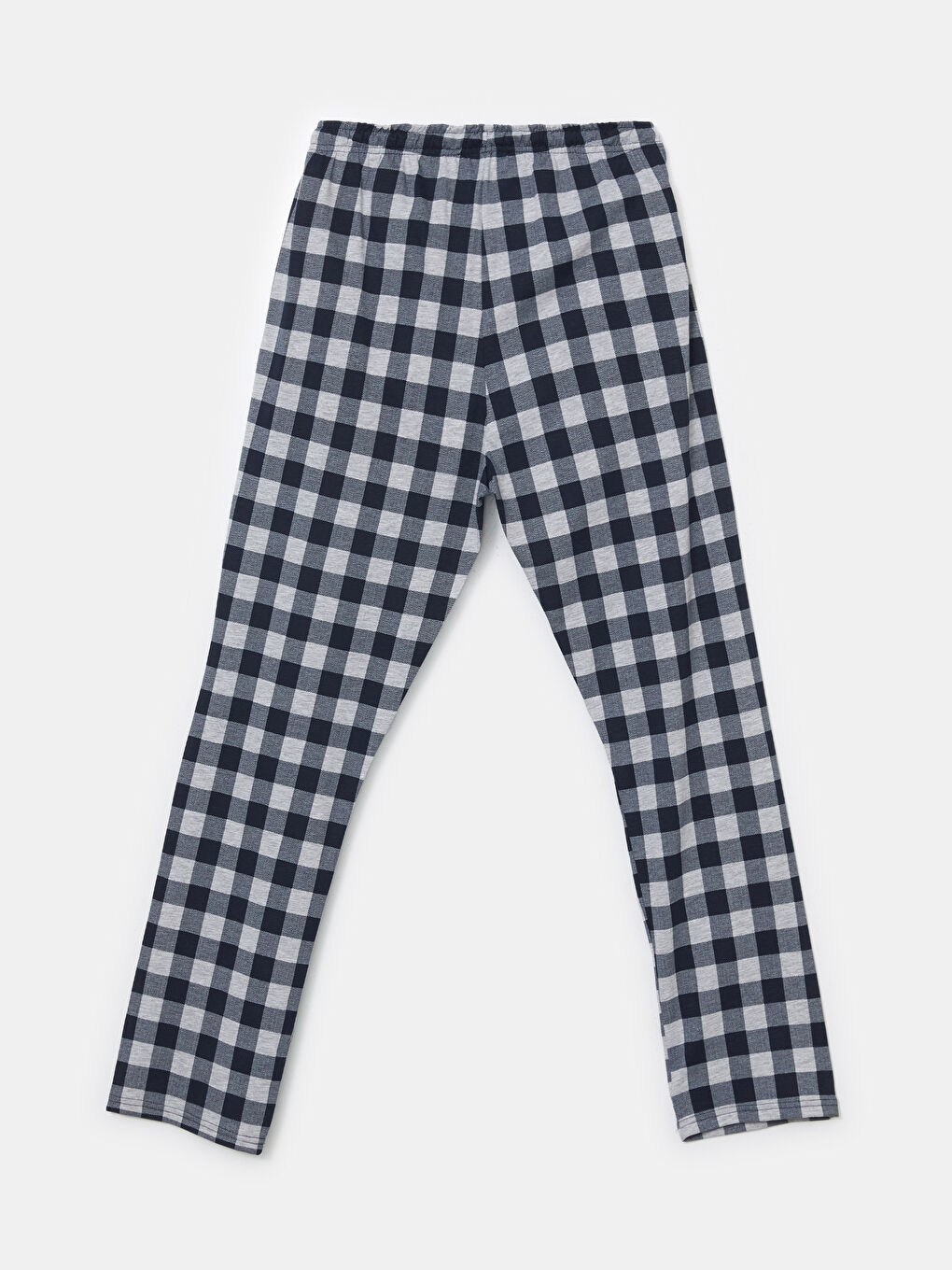 Gri Standart Kalıp Ekose Erkek Pijama Altı-1