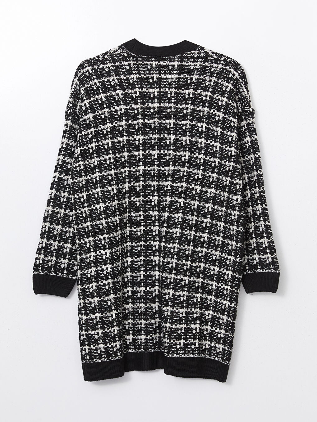 V Neck Patterned Women's Knitwear Cardigan-9